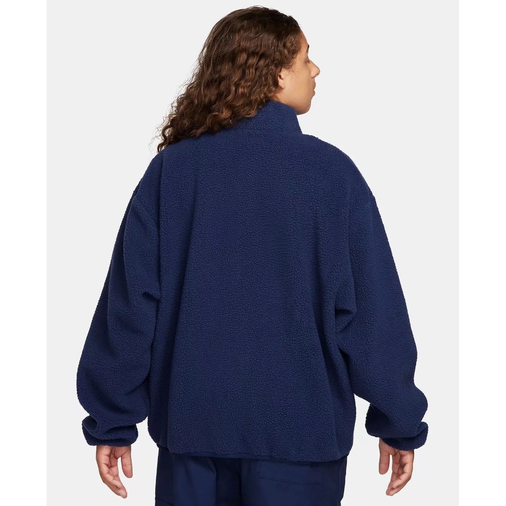 Nike Club Fleece Sherpa Winterized Full‎ Zip Jacket Blue FB8386-410 Men's Size S - Picture 2 of 12